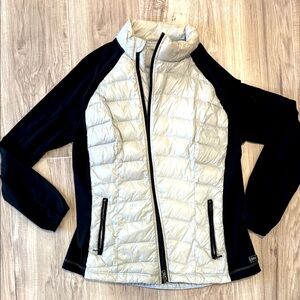 Calvin Klein Black and cream grey performance Puffer Jacket size L